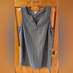 beachlunchlounge Navy and White Striped Sleeveless Dress